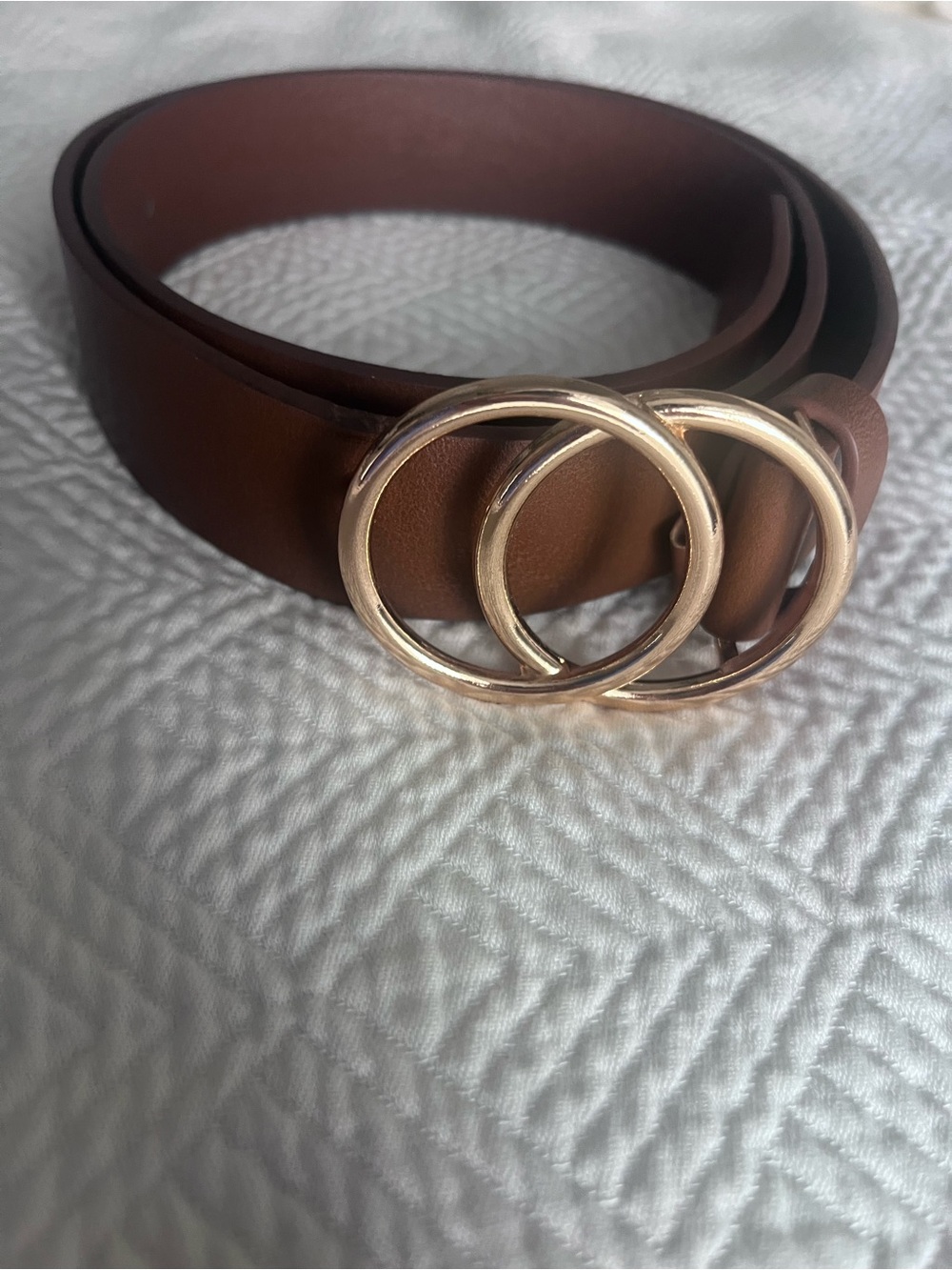 Classic Double-Ring Brown Women’s Belt